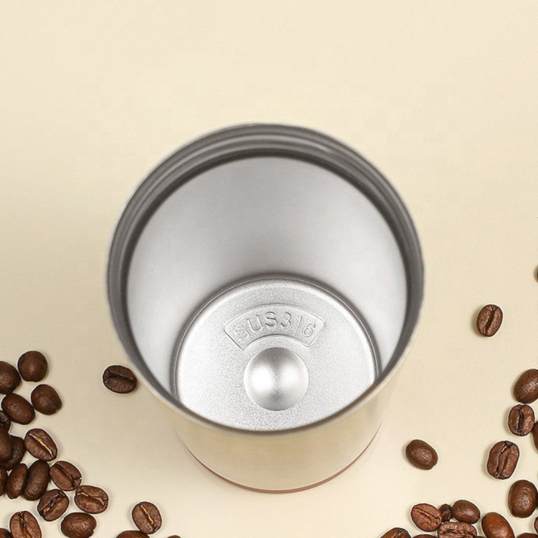 450ml Stainless Steel Insulated Mug Portable Rope Reusable With Seal Lid