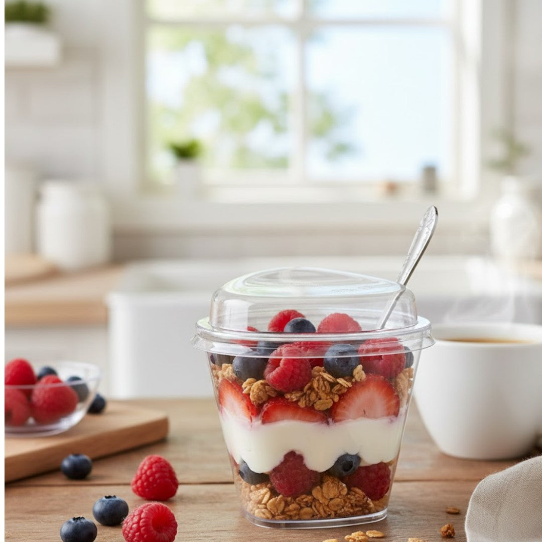 Acrylic Mini Dessert Cup with Lid 25pack