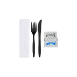 Disposable Black Cutlery Set 25pack