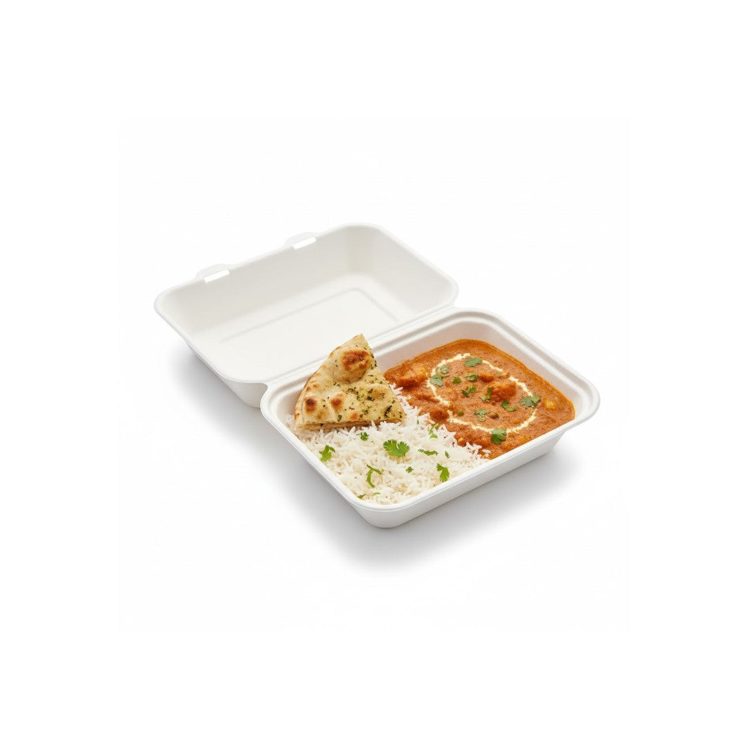 Biodegradable Single Compartment Clamshell 23x15cm