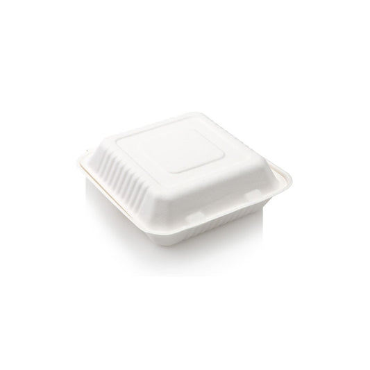 Biodegradable Takeaway Burger Lunchbox Clamshell Bagasse 1200ml 23x5cm