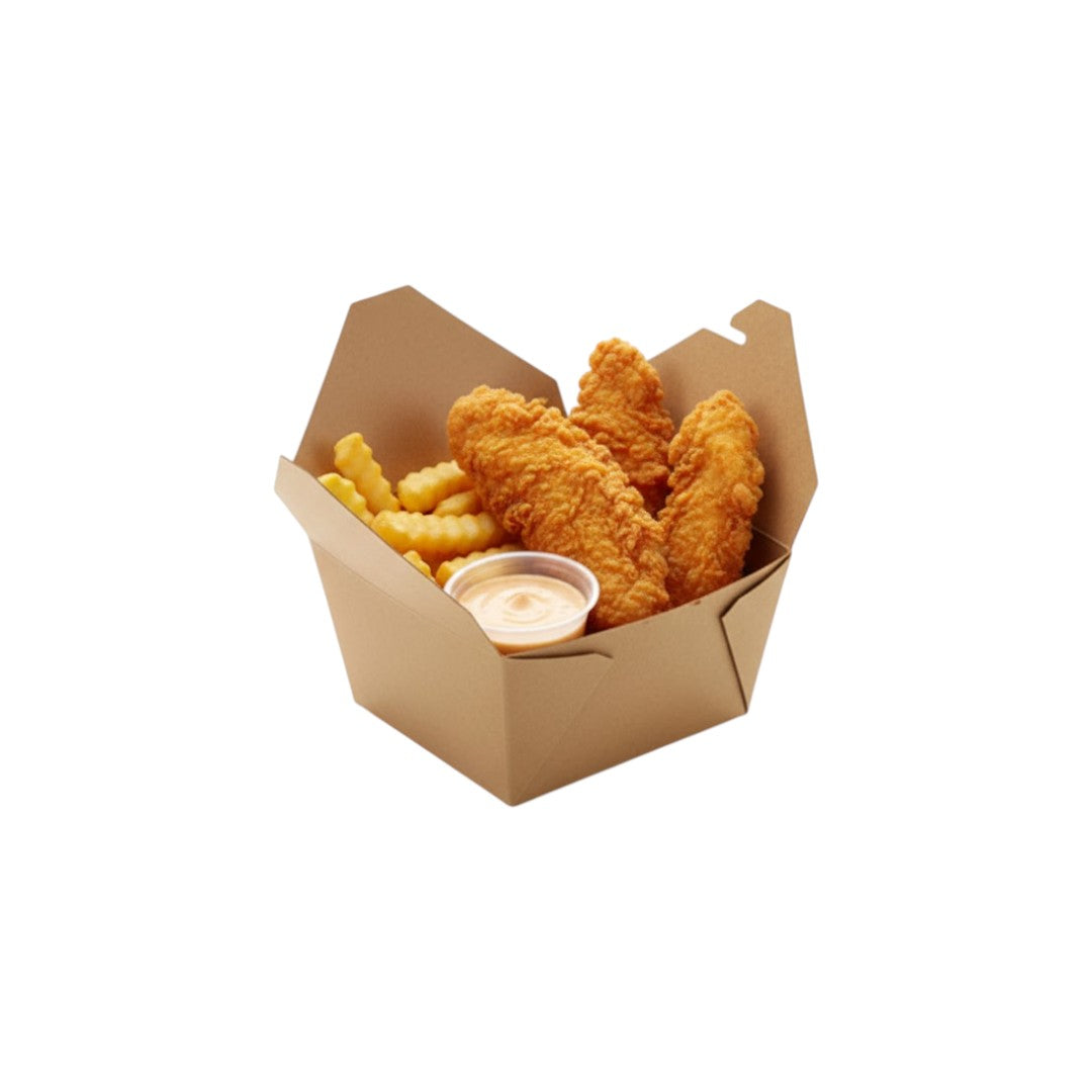 Kraft Paper Food Lunch Box No.1 800ml 10pack