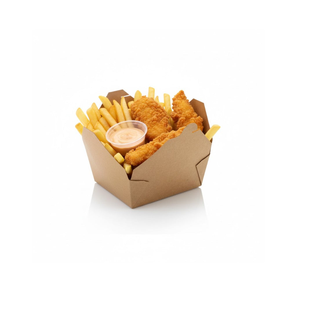 Kraft Paper Food Lunch Box No.8 1300ml 10pack