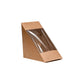 Kraft Sandwich Wedge Box Large 4 Slice with PLA Window 50pack