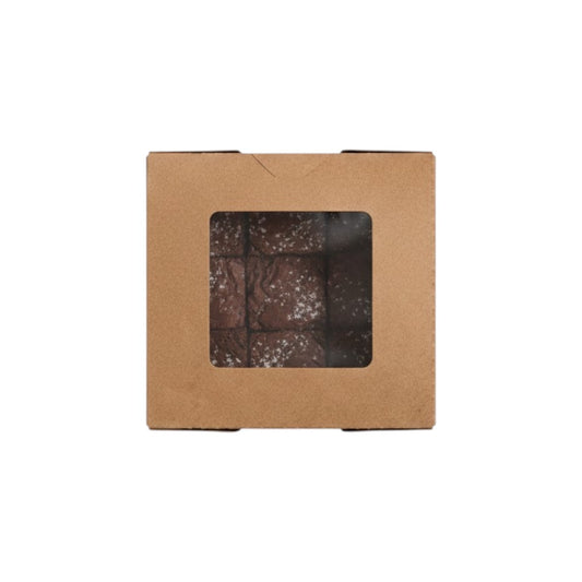 Kraft Brownie Box with PLA Window 50pack
