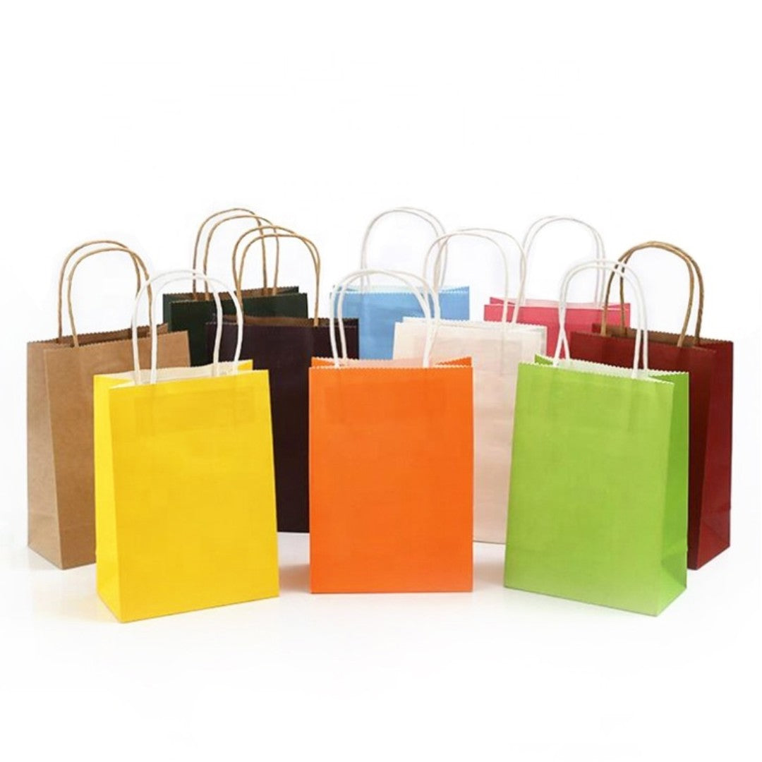 Kraft Paper Bag with Twisted Handles 12pcs
