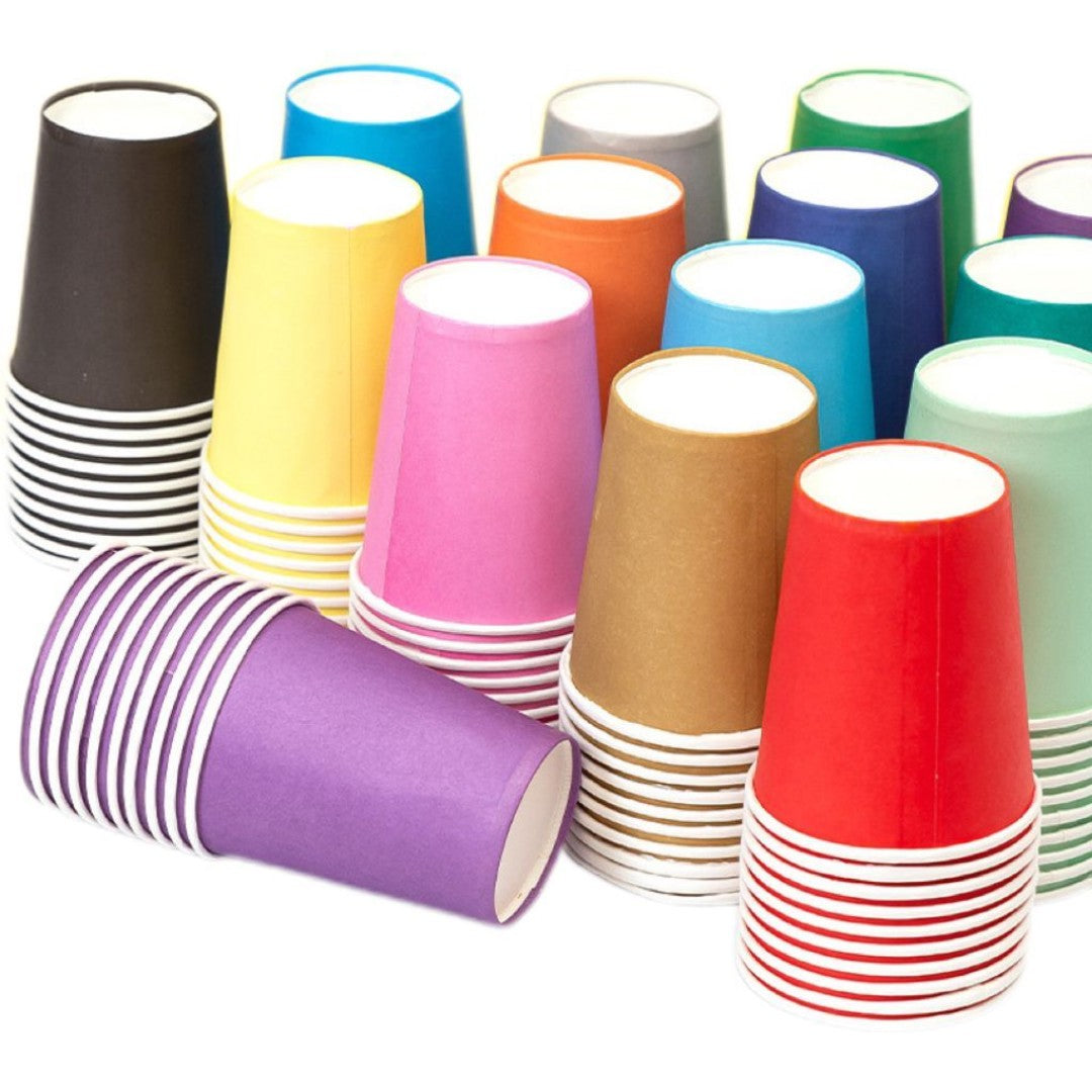 Disposable Party Paper Cups Plain 250ml 10pcs