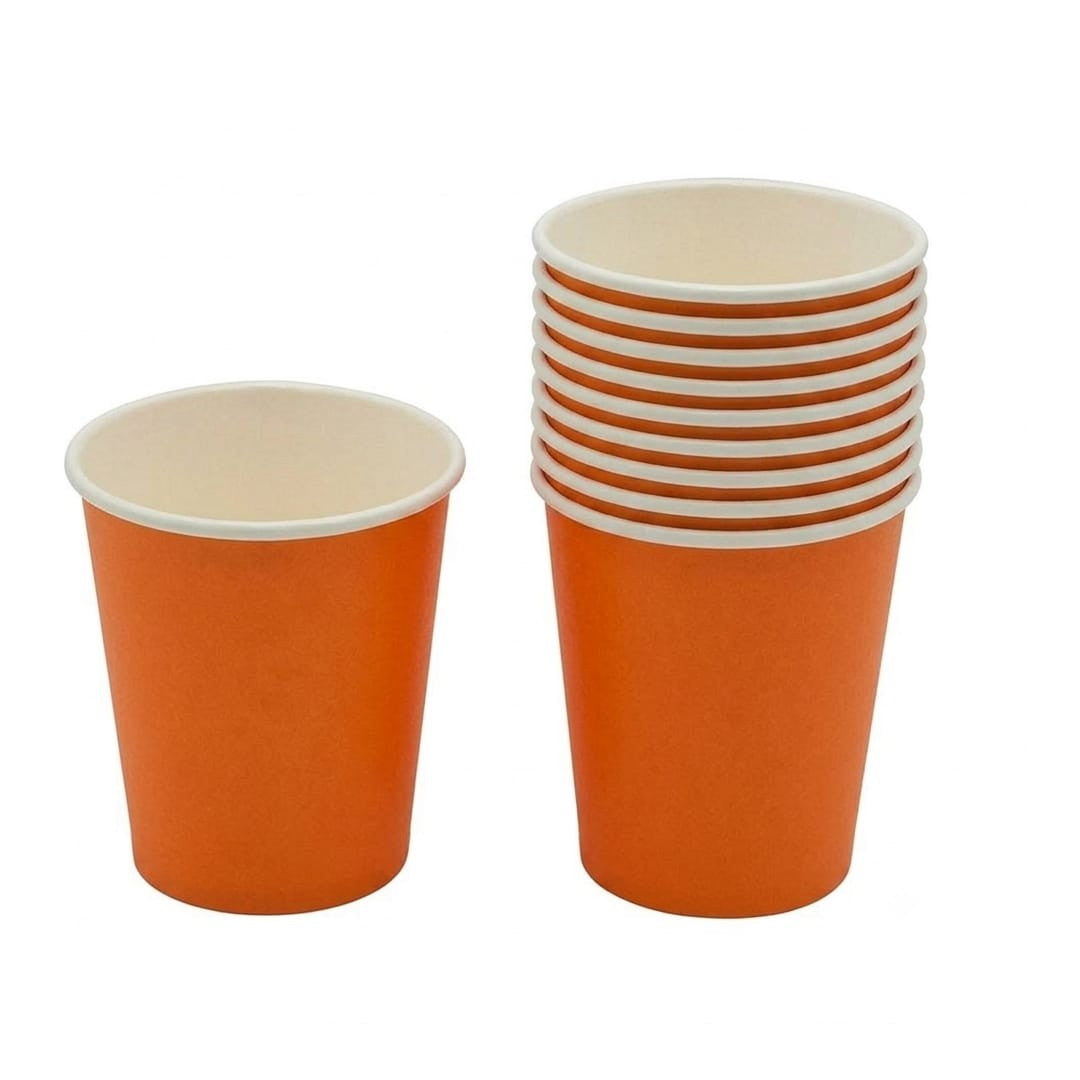 Disposable Party Paper Cups Plain 250ml 10pcs