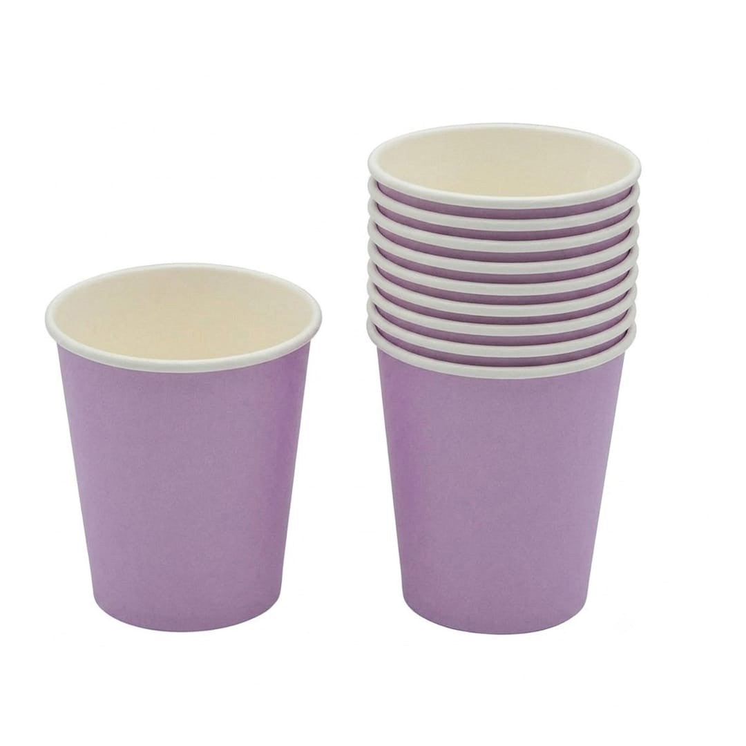 Disposable Party Paper Cups Plain 250ml 10pcs