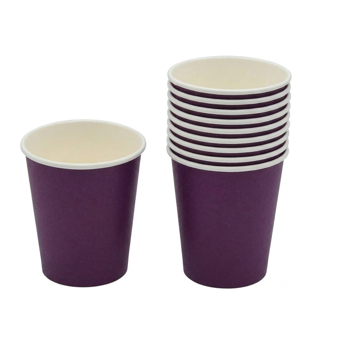 Disposable Party Paper Cups Plain 250ml 10pcs