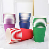 Disposable Party Paper Cups Plain 250ml 10pcs