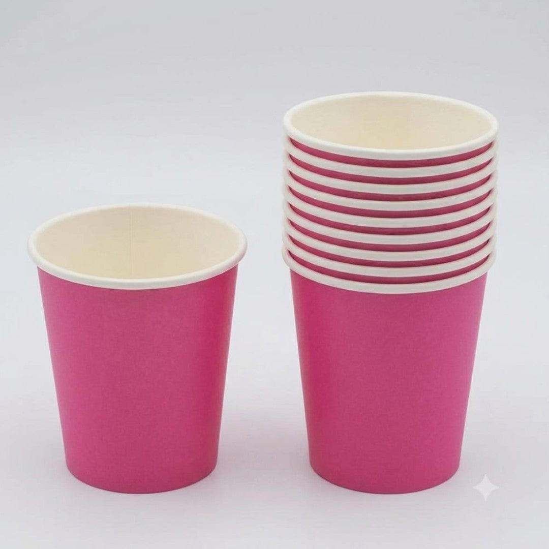 Disposable Party Paper Cups Plain 250ml 10pcs