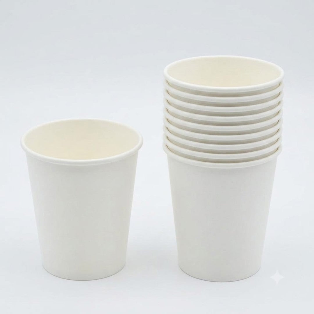 Disposable Party Paper Cups Plain 250ml 10pcs