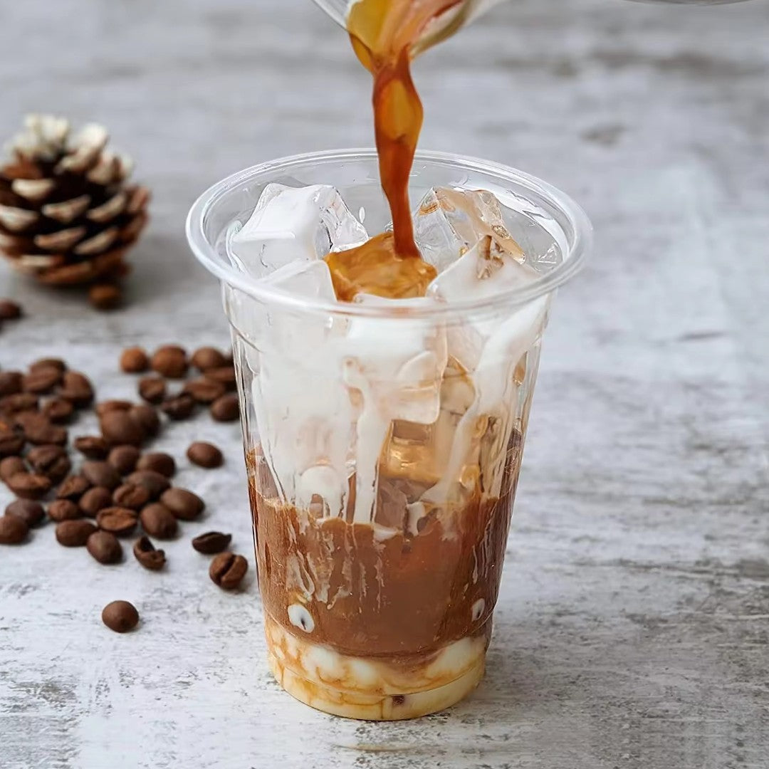 Disposable Clear Plastic Cups Thin Wall 500ml 10 Pack