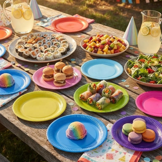 Disposable Party Paper plates Plain 7inch 8pcs