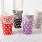 Disposable Party Paper Cups Polka Dots 250ml 10pcs