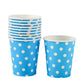 Disposable Party Paper Cups Polka Dots 250ml 10pcs
