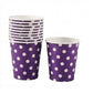 Disposable Party Paper Cups Polka Dots 250ml 10pcs