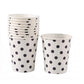 Disposable Party Paper Cups Polka Dots 250ml 10pcs