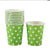 Disposable Party Paper Cups Polka Dots 250ml 10pcs