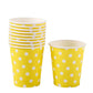Disposable Party Paper Cups Polka Dots 250ml 10pcs