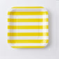 Disposable Party Paper Plate with Stripe Design 8pcs