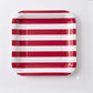 Disposable Party Paper Plate with Stripe Design 8pcs