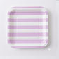 Disposable Party Paper Plate with Stripe Design 8pcs