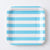 Disposable Party Paper Plate with Stripe Design 8pcs