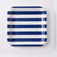 Disposable Party Paper Plate with Stripe Design 8pcs