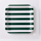 Disposable Party Paper Plate with Stripe Design 8pcs