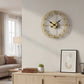 Round Gold Metal Wall Clock