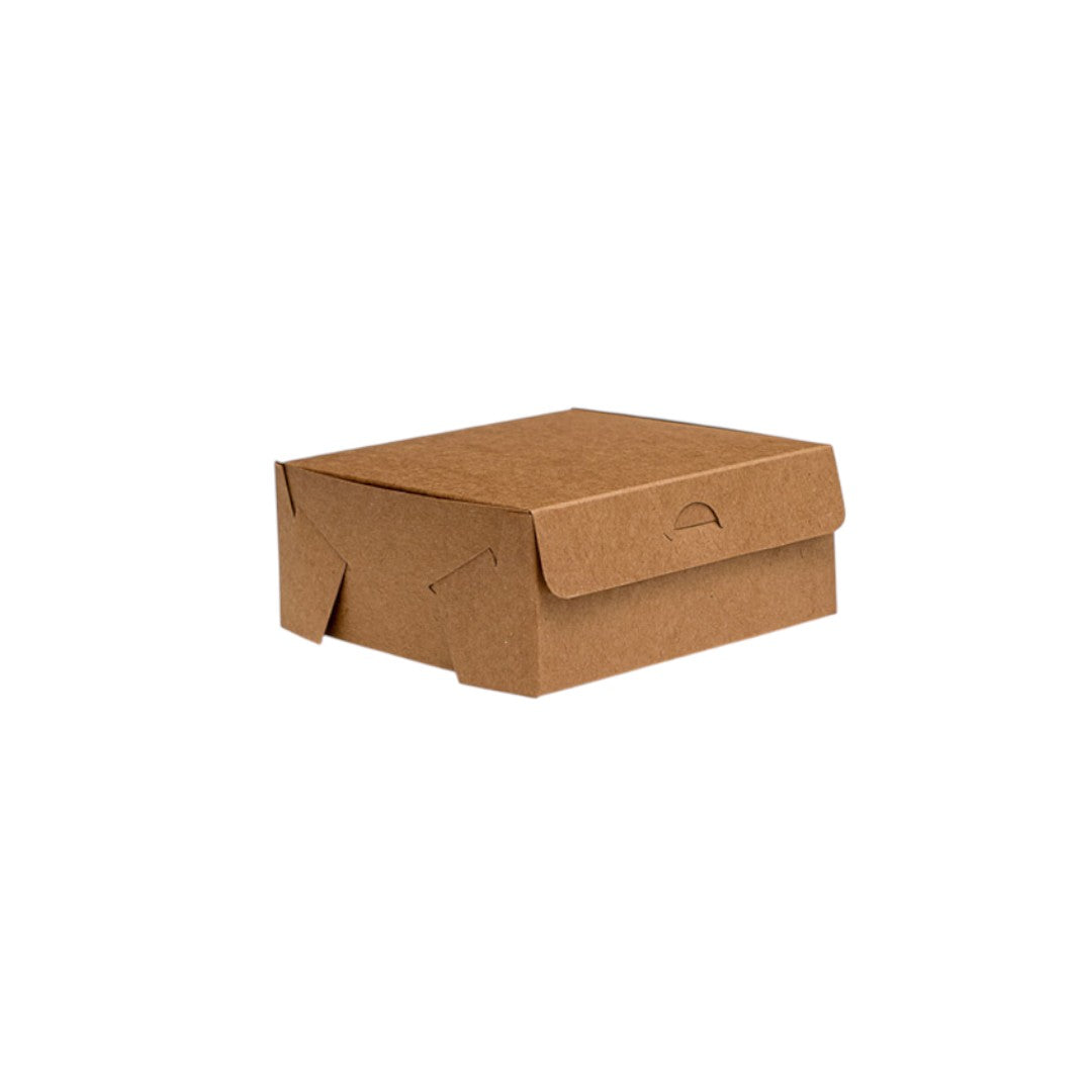 Kraft Paper Pastry Box Box 125x125x55mm 50pack
