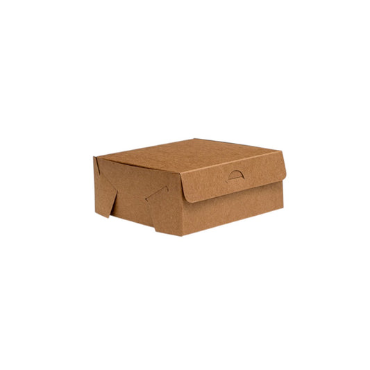 Kraft Paper Pastry Box Box 125x125x55mm 50pack